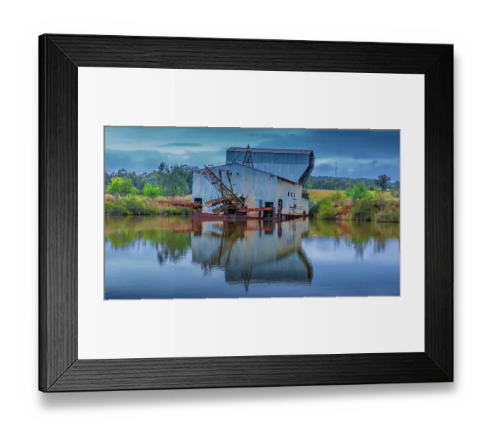 Framed Print : Eldorado and the historic gold dredging machine, Autumn, North Central Victoria, Australia Framed Print : Eldorado and the historic gold dredging machine, Autumn, North Central Victoria, Australia