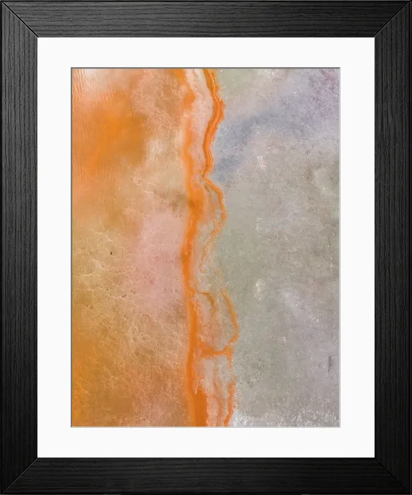 Framed Print : Textures in a dry salt lake photographed from a drone, Ashville, South Australia, Australia Framed Print : Textures in a dry salt lake photographed from a drone, Ashville, South Australia, Australia