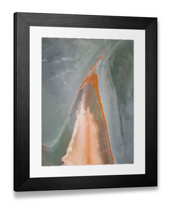 Framed Print : Abstract drone image showing a salt lake, South Australia, Australia