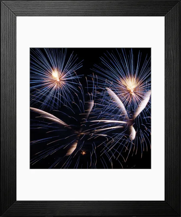 Framed Print : fireworks high up in the sky at night Framed Print : fireworks high up in the sky at night