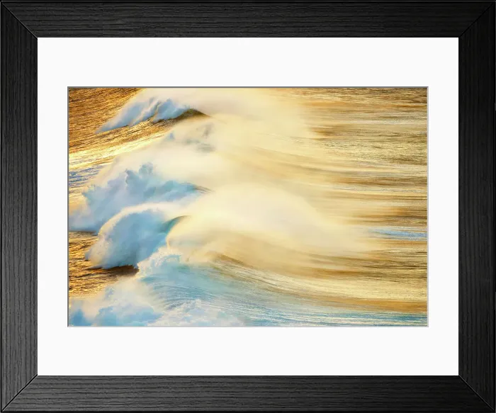 Framed Print : ocean shot with breaking waves and early morning light Framed Print : ocean shot with breaking waves and early morning light