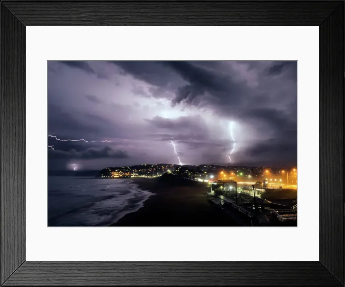 Framed Print : lightning during a storm