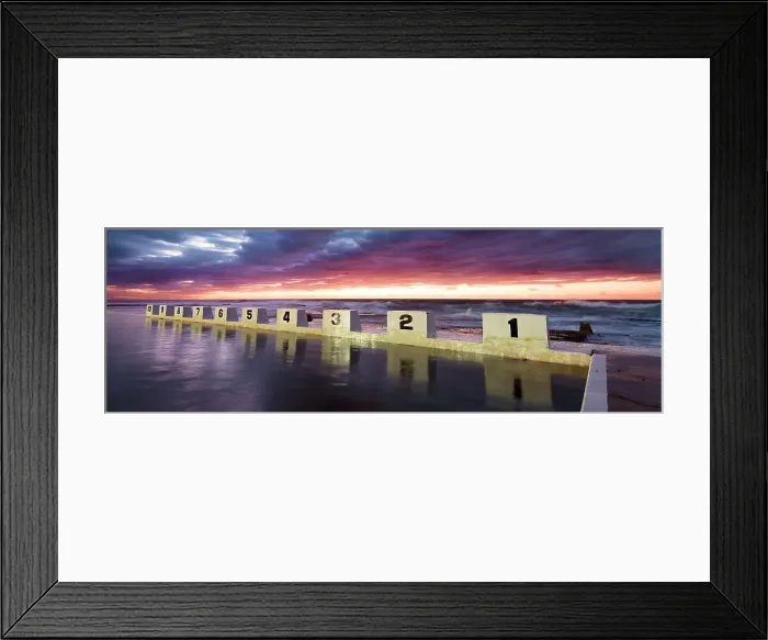 Framed Print : merewether ocean baths sunrise