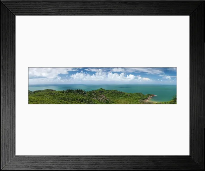 Framed Print : Panorama of the coast, nature, landscape, eucalyptus, sea, Pacific Ocean on the tropical island of Magnetic Island, Queensland, Australia, Oceania