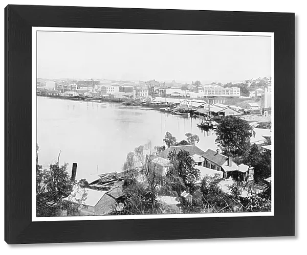 Antique photograph of World's famous sites: Brisbane