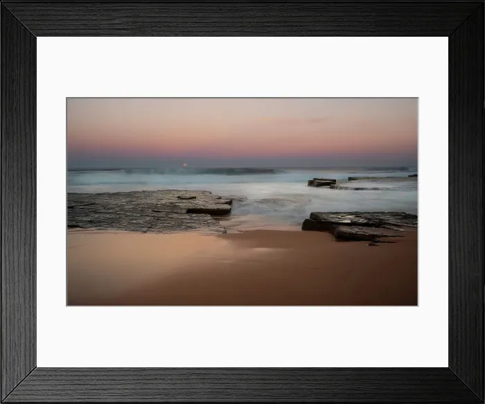 Framed Print : Moonrise Turimetta