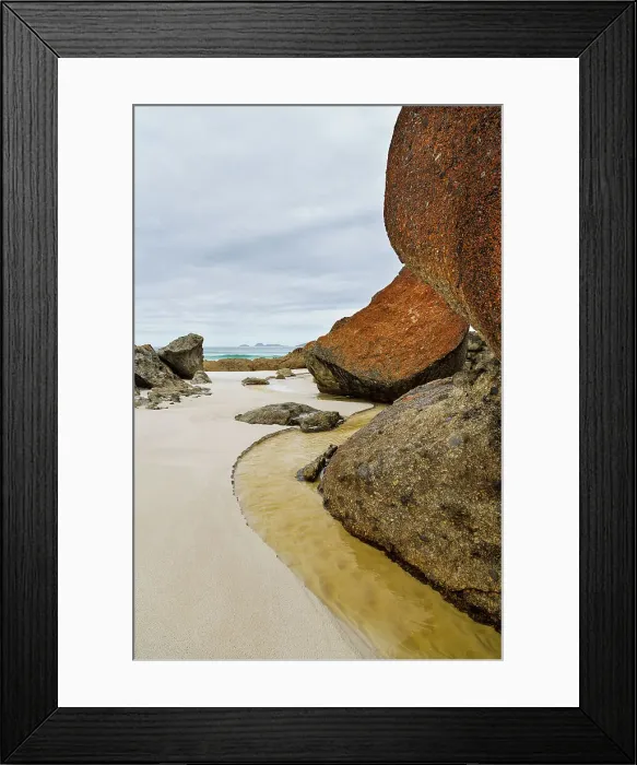 Framed Print : Squeaky Beach River and Rocks Framed Print : Squeaky Beach River and Rocks