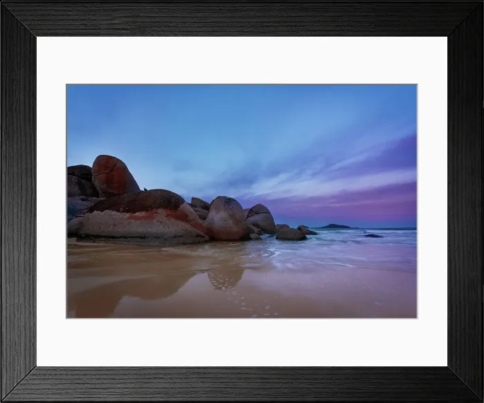 Framed Print : Sunrise at squeaky beach, wilsons Promontory Framed Print : Sunrise at squeaky beach, wilsons Promontory