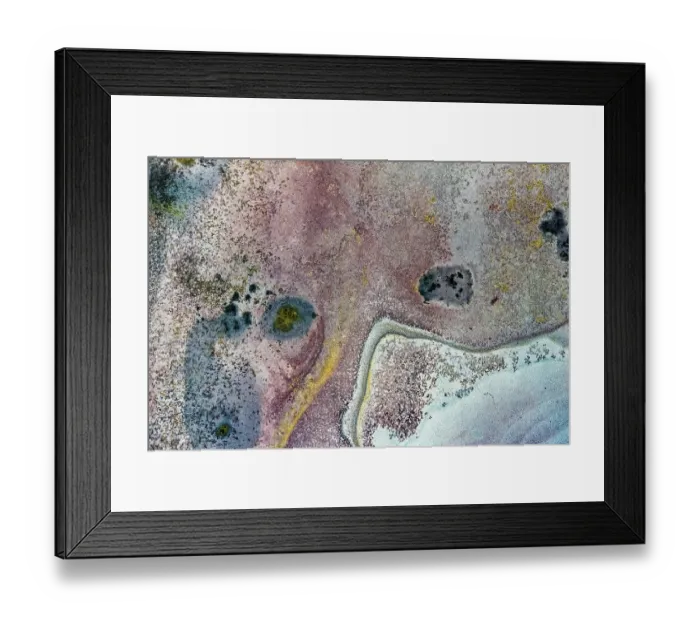 Framed Print : Aerial view looking down onto colourful Sandstone slabs - Colourful Textured Abstract Framed Print : Aerial view looking down onto colourful Sandstone slabs - Colourful Textured Abstract