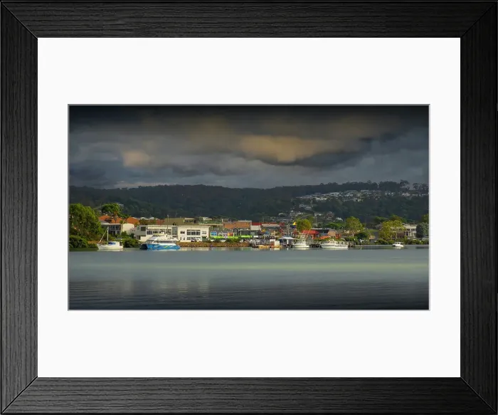 Framed Print : Early morning summer scene in Merimbula, south coast of New South Wales, Australia Framed Print : Early morning summer scene in Merimbula, south coast of New South Wales, Australia