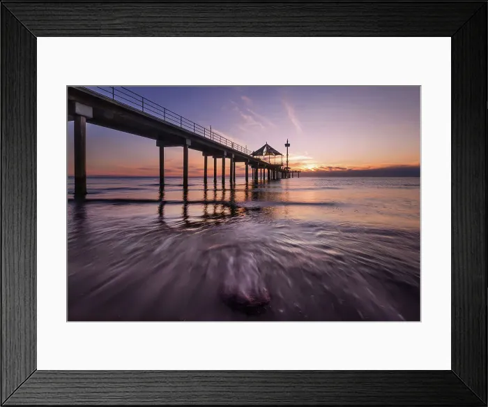 Framed Print : Sunset View of Brighton Jetty, Adelaide, South Australia