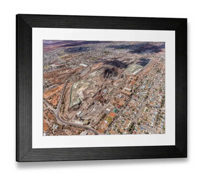 Framed Print : Aerial view of Broken Hill, NSW