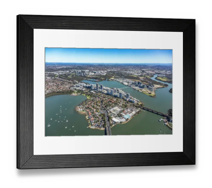 Framed Print : Rhodes. Aerial View of Rhodes, Sydney, NSW, Australia Framed Print : Rhodes. Aerial View of Rhodes, Sydney, NSW, Australia