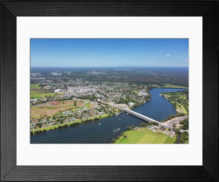 Framed Print : Nowra. Aerial view of Nowra, New South Wales, Australia