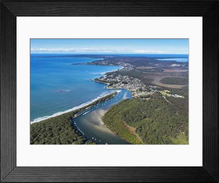 Framed Print : Huskisson. Aerial view of Huskisson, New South Wales, Australia Framed Print : Huskisson. Aerial view of Huskisson, New South Wales, Australia
