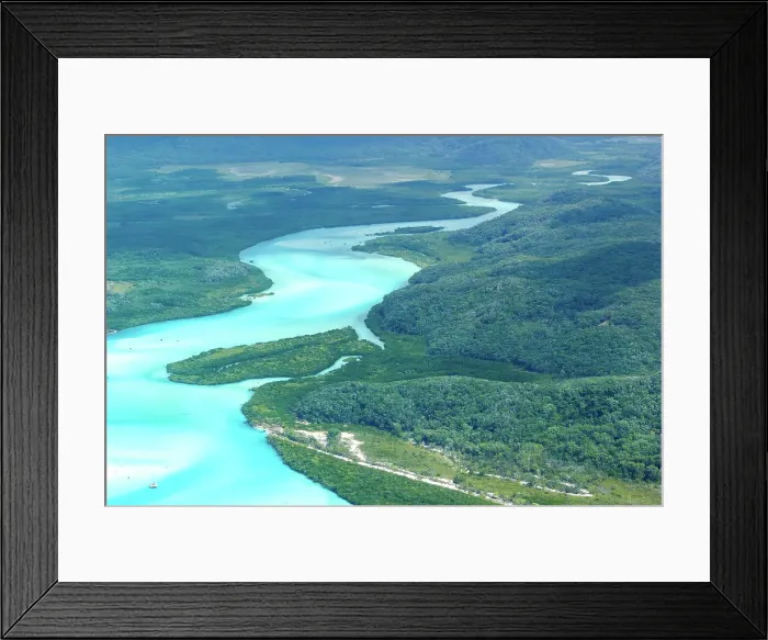 Framed Print : Whitsundays and Whitehaven beach from above. Queensland, Australia Framed Print : Whitsundays and Whitehaven beach from above. Queensland, Australia