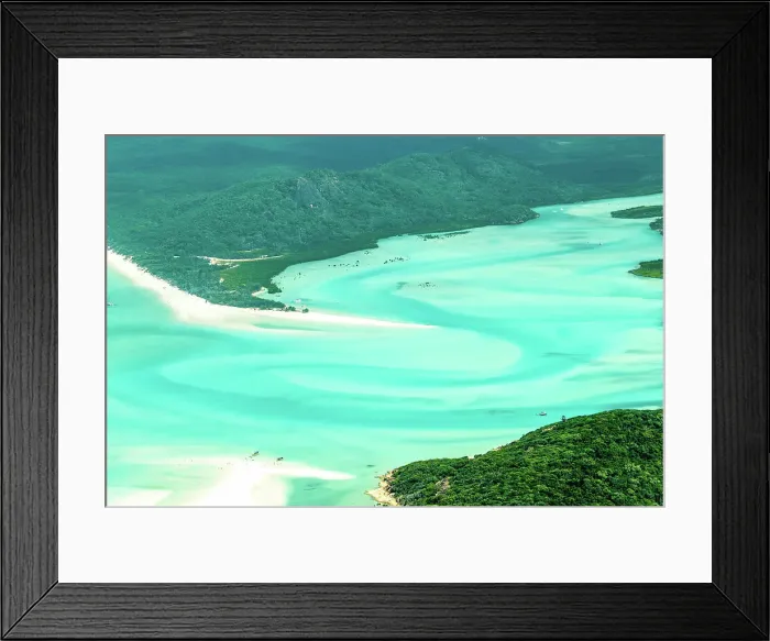 Framed Print : Whitsundays and Whitehaven beach from above. Queensland, Australia Framed Print : Whitsundays and Whitehaven beach from above. Queensland, Australia