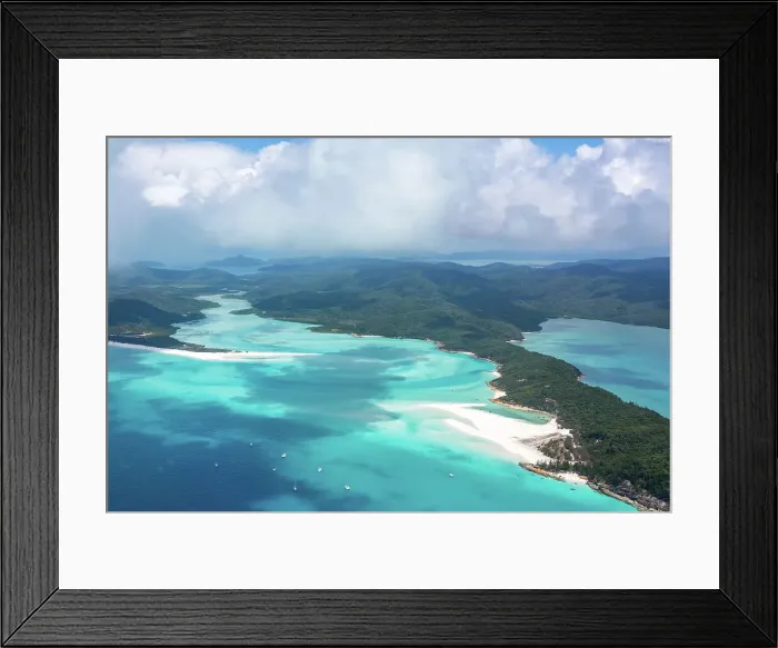Framed Print : Whitsundays and Whitehaven beach from above. Queensland, Australia Framed Print : Whitsundays and Whitehaven beach from above. Queensland, Australia