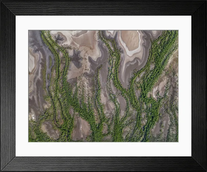 Framed Print : Wetlands of the King River photographed from a drone point of view, The Kimberley, Western Australia, Australia