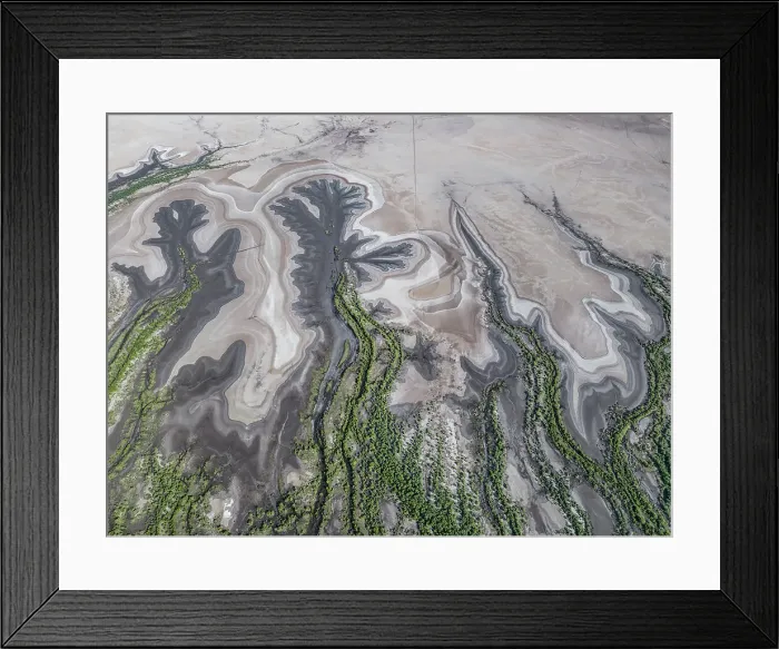 Framed Print : Aerial photograph showing river tributaries on a floodplain during the dry season, The Kimberley, Western Australia, Australia Framed Print : Aerial photograph showing river tributaries on a floodplain during the dry season, The Kimberley, Western Australia, Australia