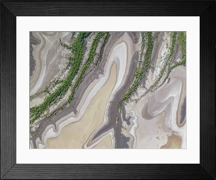 Framed Print : Drone image showing wetlands of the King River, Western Australia, Australia Framed Print : Drone image showing wetlands of the King River, Western Australia, Australia