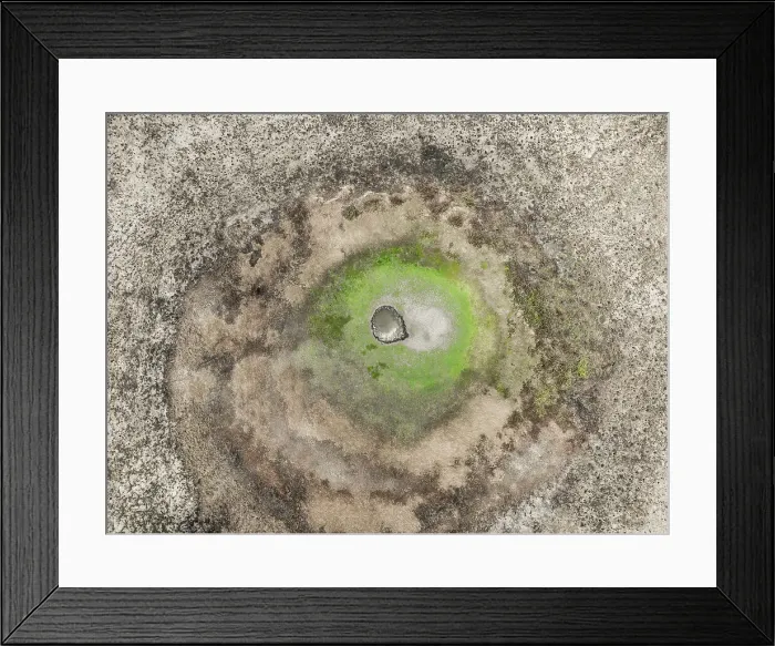 Framed Print : Circular shaped pool in Western Australia shot from a drone point of view, Australia