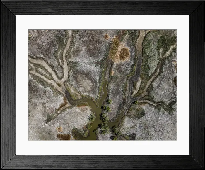 Framed Print : Wetlands in the Northern Territory photographed from a drone point of view, Australia Framed Print : Wetlands in the Northern Territory photographed from a drone point of view, Australia
