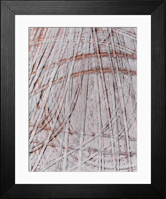 Framed Print : Drone image looking down on tire tracks in a dry salt lake, South Australia, Australia Framed Print : Drone image looking down on tire tracks in a dry salt lake, South Australia, Australia