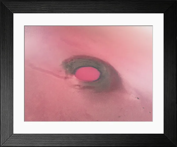 Framed Print : Aerial image showing a circular shape in a pink coloured salt lake, Lake Bumbunga, South Australia, Australia Framed Print : Aerial image showing a circular shape in a pink coloured salt lake, Lake Bumbunga, South Australia, Australia