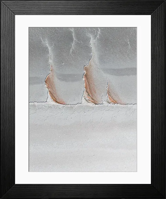 Framed Print : Drone image looking down on abstract patterns on a dry salt lake, South Australia, Australia Framed Print : Drone image looking down on abstract patterns on a dry salt lake, South Australia, Australia
