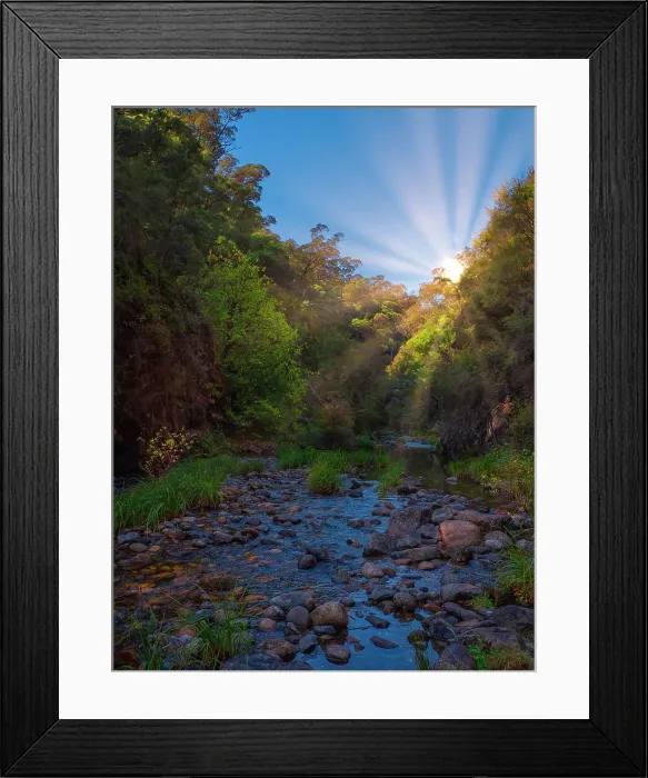 Framed Print : Kiewa River Canyon in the Autumn, Mount Beauty, Alpine area of Victoria, Australia