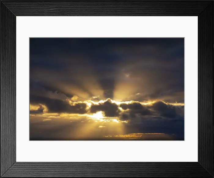 Framed Print : Dramatic Clouds in the Autumn Skies, Victoria, Australia