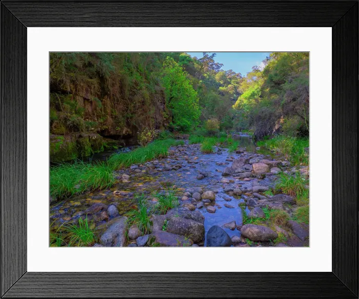 Framed Print : Kiewa River Canyon in the Autumn, Mount Beauty, Alpine area of Victoria, Australia