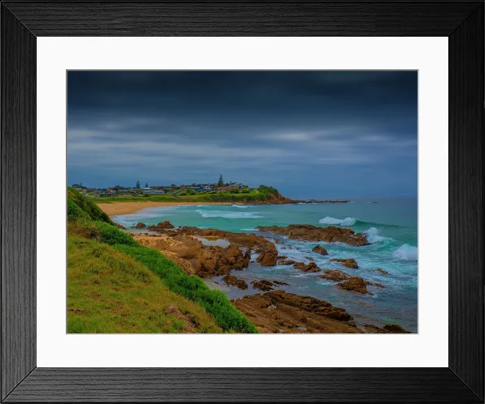 Framed Print : Yabbara beach view, near Narooma, Southern coastline of NSW, Australia