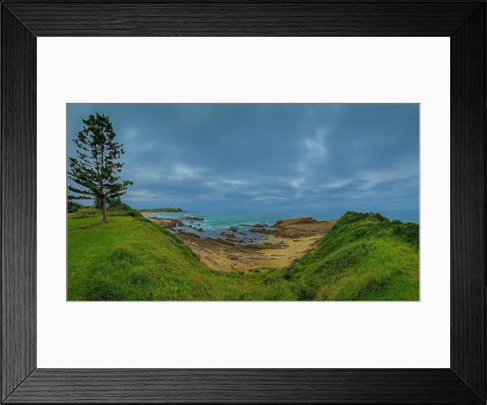 Framed Print : Shoreline viewpoint at Narooma, South coastline of NSW, Australia