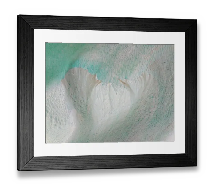 Framed Print : Drone image above sand patterns in an estuary at low tide, Western Australia, Australia