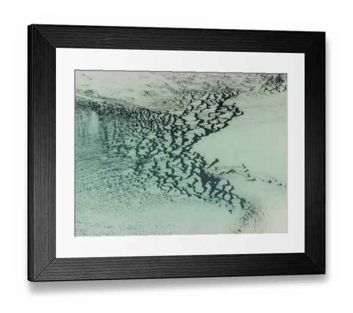 Framed Print : Unusual patterns in an estuary photographed from a drone, Western Australia, Australia Framed Print : Unusual patterns in an estuary photographed from a drone, Western Australia, Australia
