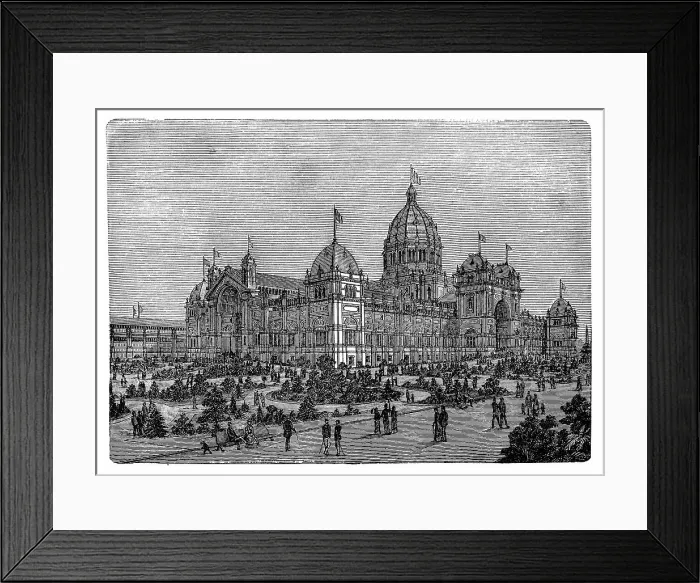 Framed Print : Main building of the Melbourne World Exhibition in 1880