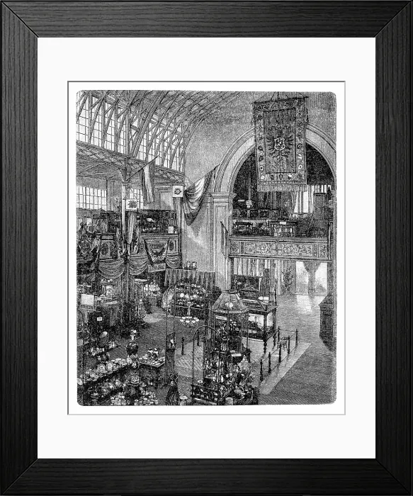 Framed Print : View of the German exhibition. Sydney World's Fair 1879-80