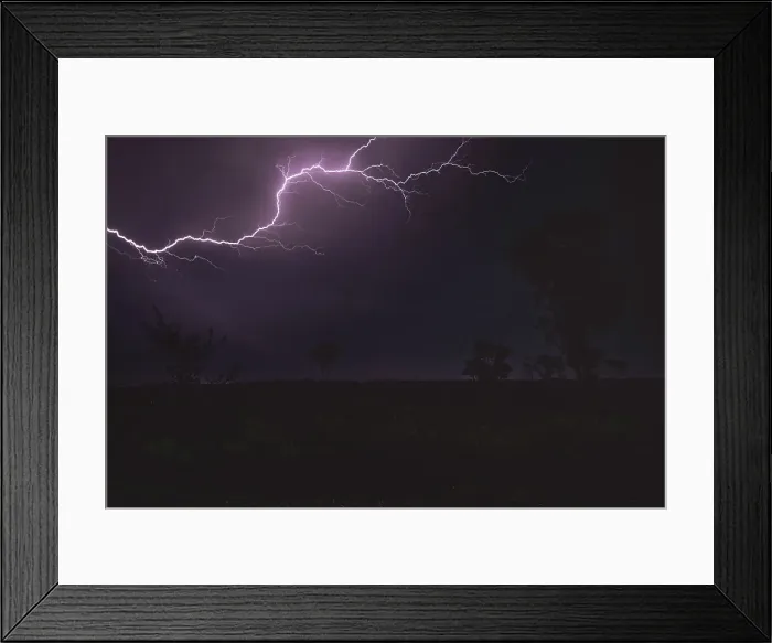 Framed Print : Lightning bolt in the sky shot near Kununurra, Western Australia, Australia