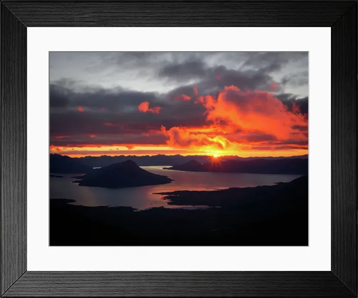 Framed Print : Sunset over Lake Pedder Framed Print : Sunset over Lake Pedder