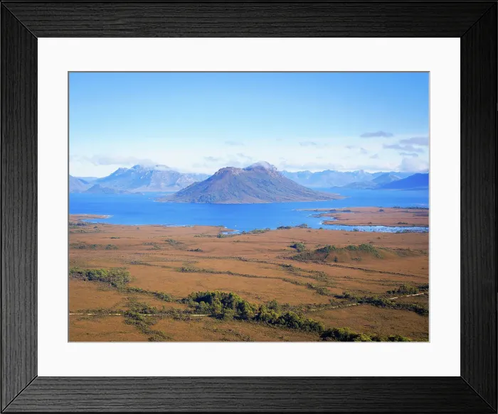Framed Print : Mt Solitary in Lake Pedder