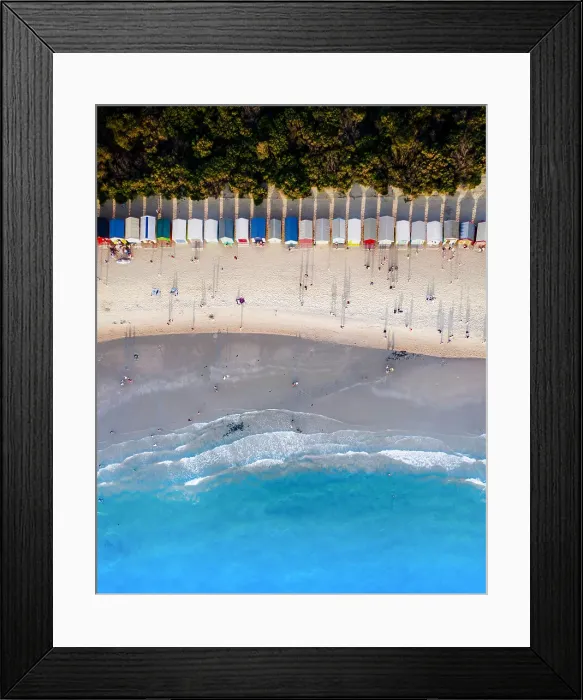 Framed Print : Beach Bathing Boxes Framed Print : Beach Bathing Boxes
