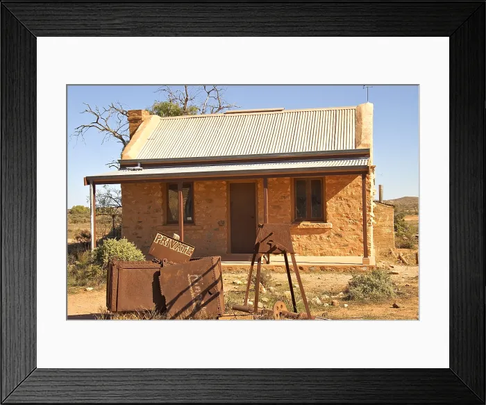 Framed Print : an old abandoned building in silverton nsw