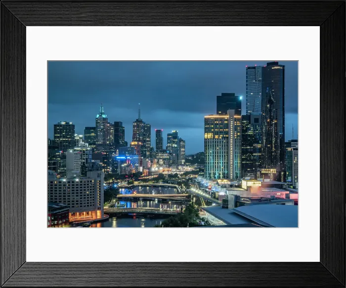 Framed Print : Melbourne City at Night