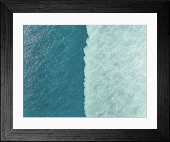 Framed Print : Drone image looking down on a water confluence in the Indian Ocean, Broome, Western Australia, Australia Framed Print : Drone image looking down on a water confluence in the Indian Ocean, Broome, Western Australia, Australia