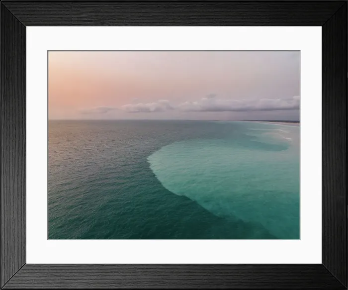 Framed Print : Aerial photo showing a water confluence in the Indian Ocean, The Kimberley, Western Australia, Australia Framed Print : Aerial photo showing a water confluence in the Indian Ocean, The Kimberley, Western Australia, Australia
