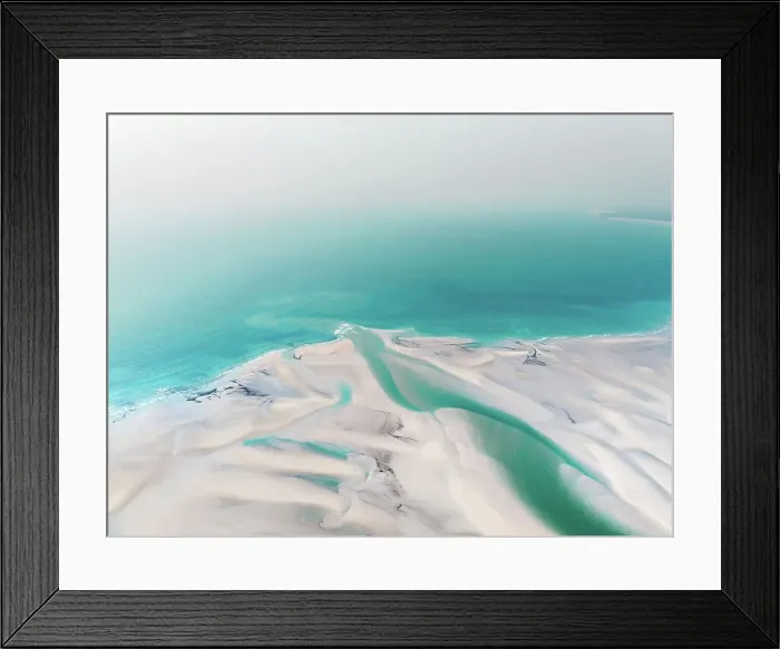 Framed Print : The mouth of Willie Creek estuary at low tide seen from a drone, Western Australia, Australia Framed Print : The mouth of Willie Creek estuary at low tide seen from a drone, Western Australia, Australia