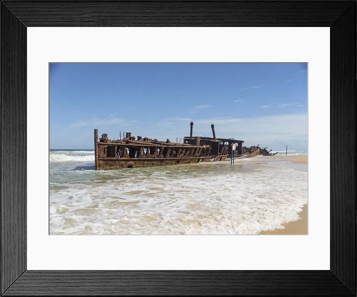Framed Print : The shipwreck S.S. Maheno on Fraser Island in Queensland, Australia, Oceania Framed Print : The shipwreck S.S. Maheno on Fraser Island in Queensland, Australia, Oceania