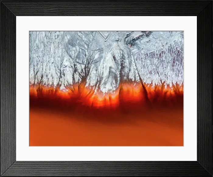Framed Print : Drone image showing vibrant coloured mine tailings, Perth, Western Australia, Australia